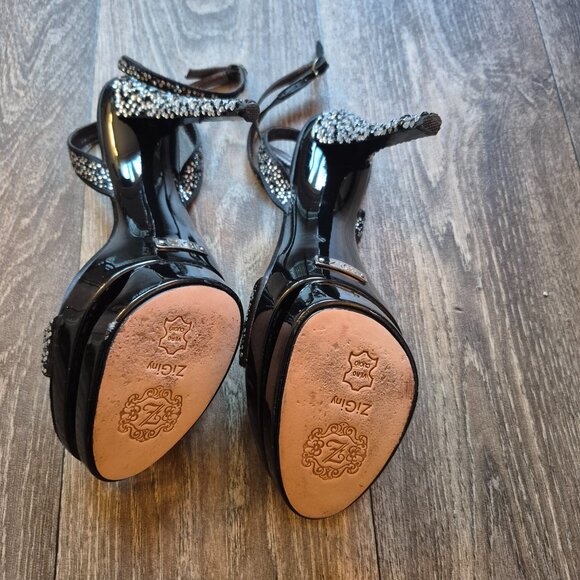 Zigi NY Black Label Crystal Platform Heels, Size 10 (41EU) - Picture 3 of 7
